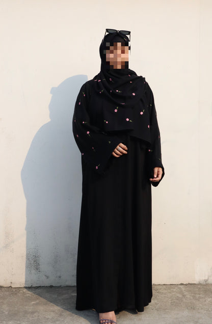 Gulbahar Abaya (Pink embroidery)