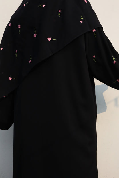 Gulbahar Abaya (Pink embroidery)