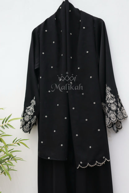 Resham Black Abaya