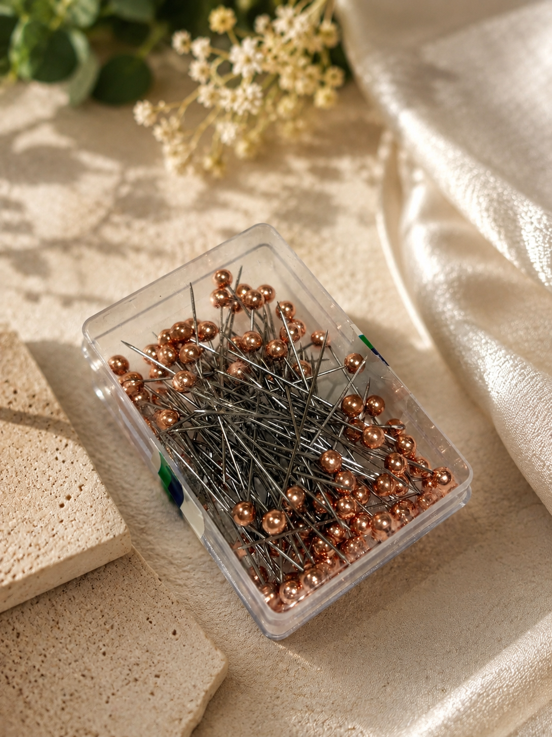 Copper hijab pin box 100 pcs 1 box