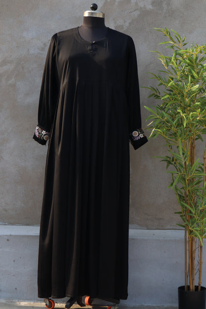 Layali Hand-Embroidered Frock Abaya