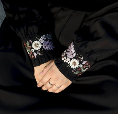 Layali Hand-Embroidered Frock Abaya