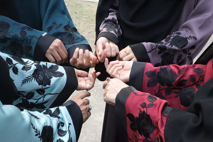 Maroon Husn-e-gul Abaya