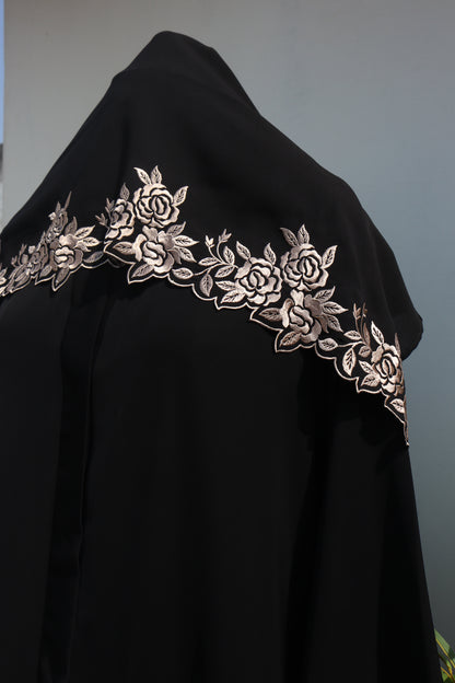 Rose cutwork Abaya