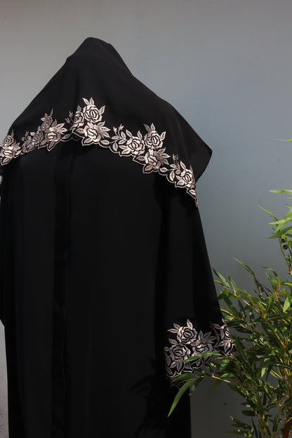 Rose cutwork Abaya