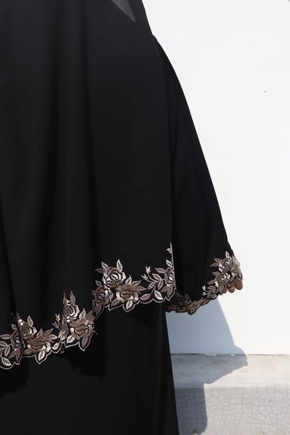 Rose cutwork Abaya