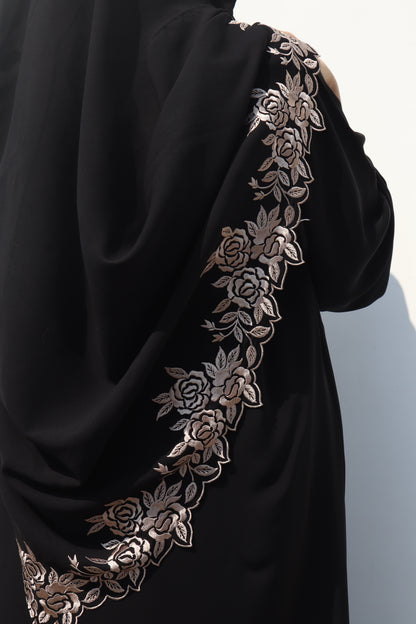 Rose cutwork Abaya