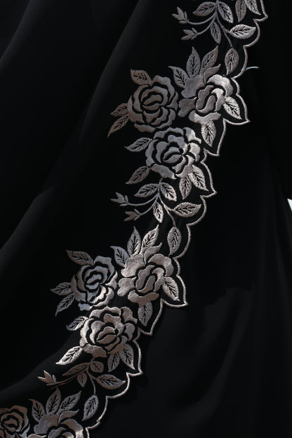 Rose cutwork Abaya