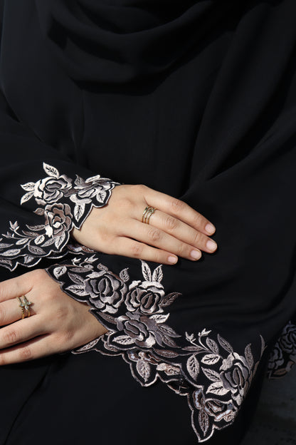 Rose cutwork Abaya