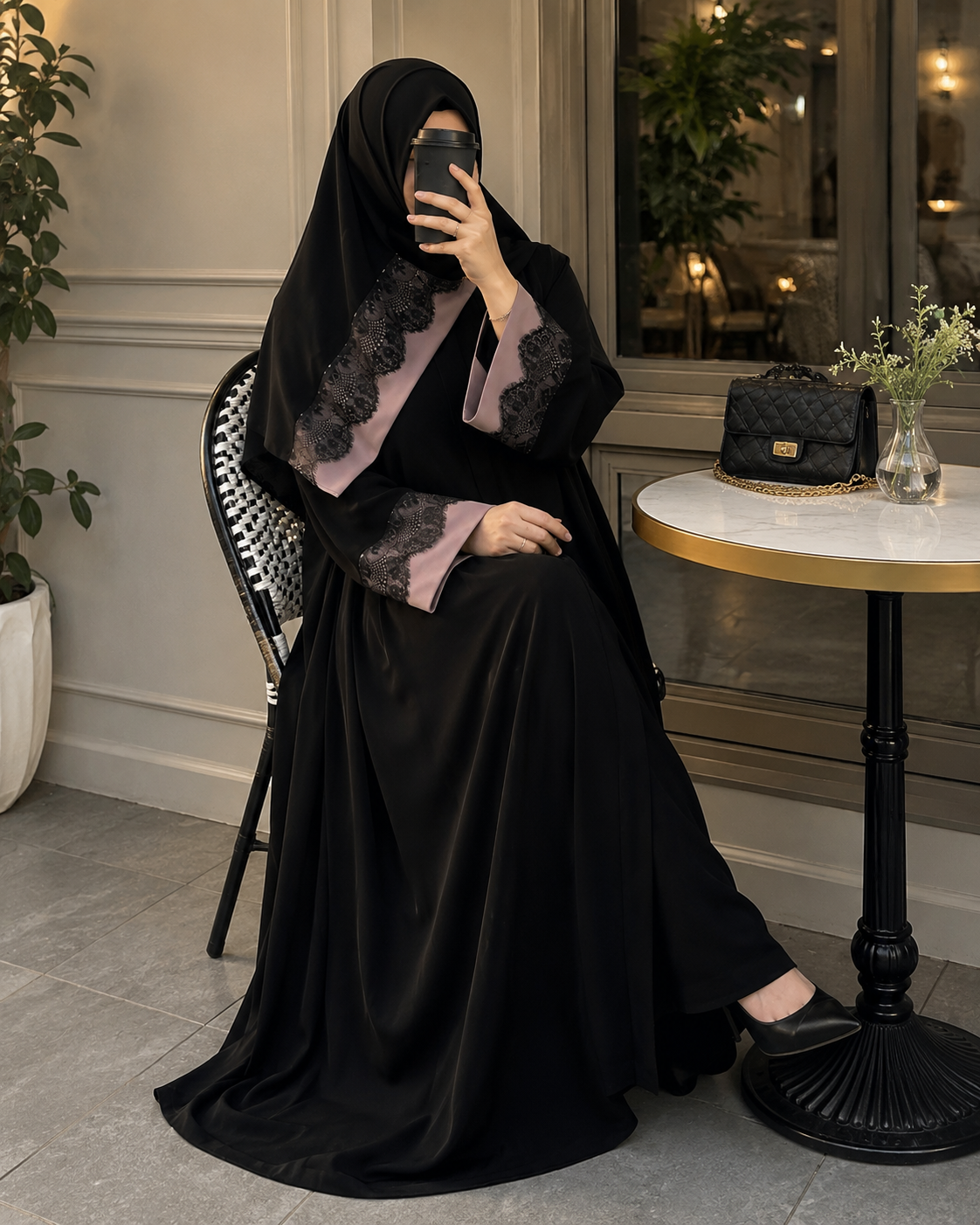 Zareen Lace Abaya