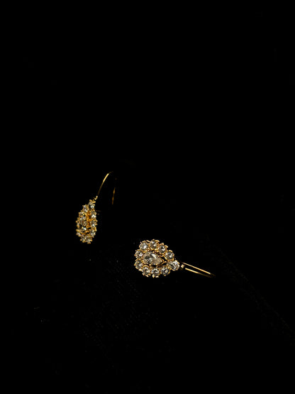 Short Gold Zircon Earring