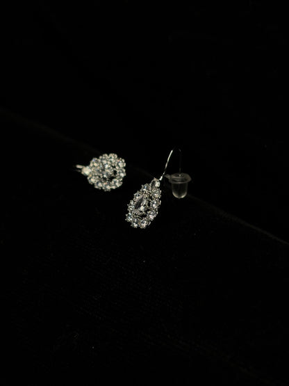 Short silver Zircon Earring