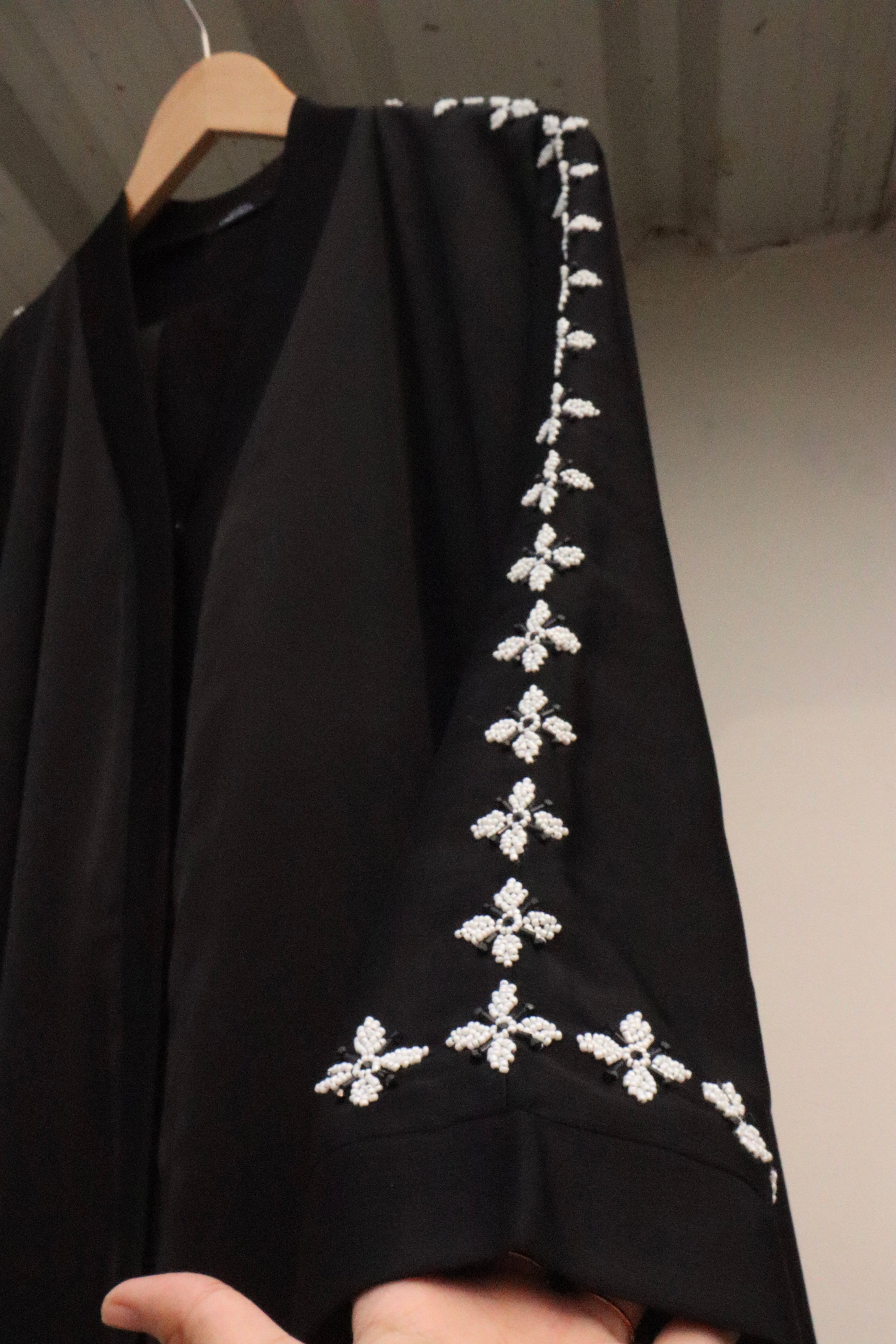 Black Handwork Kaftan Abaya