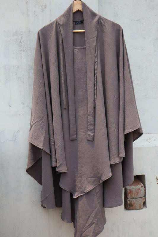 Grey Single Layer CEY Khimar