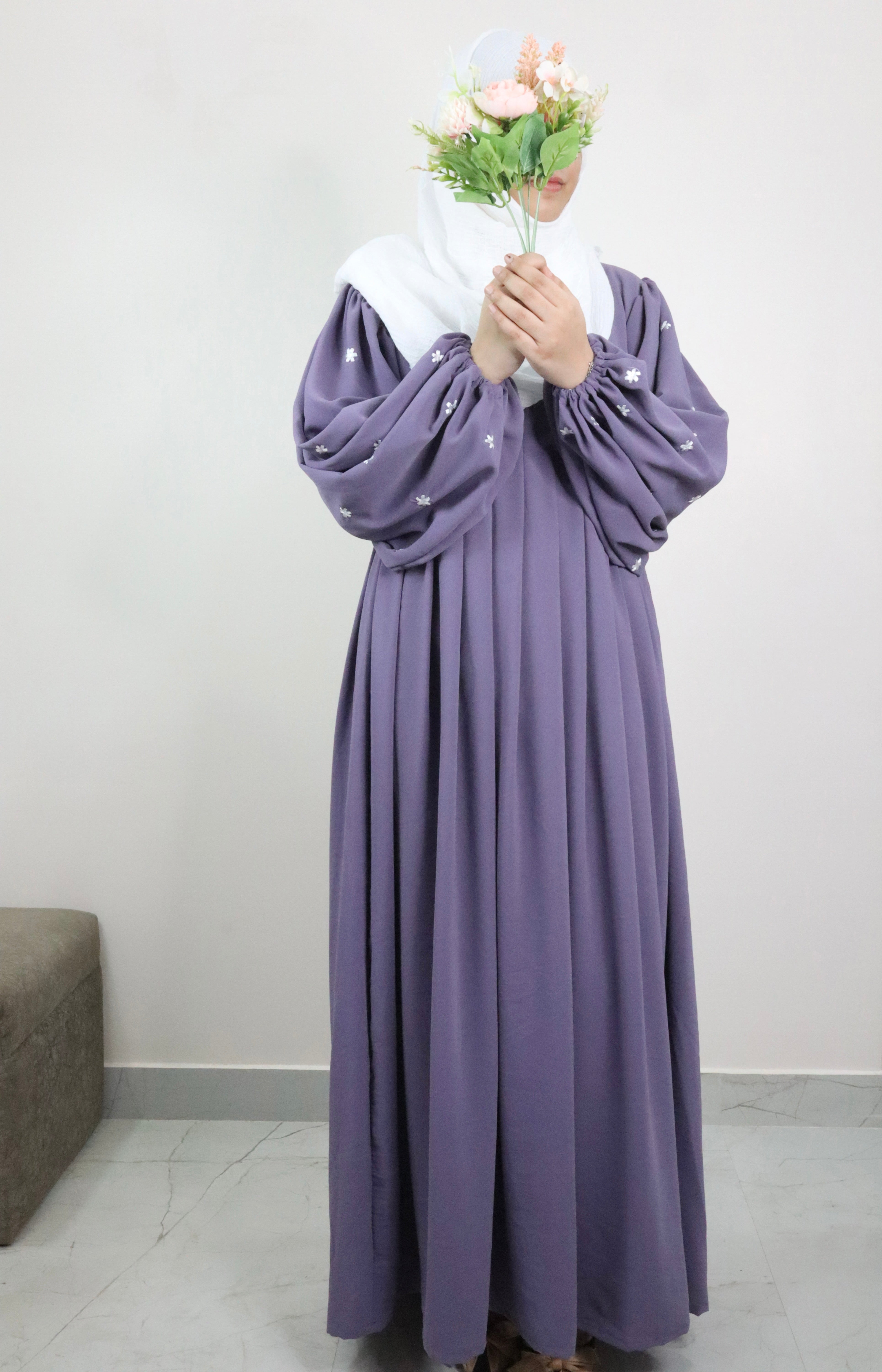 Lavender abaya discount