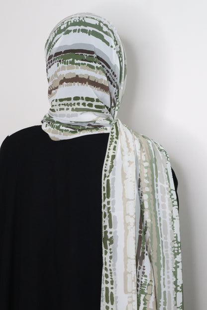 Green georgette Hijab