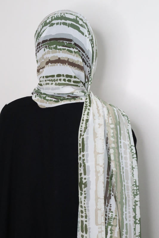 Green georgette Hijab