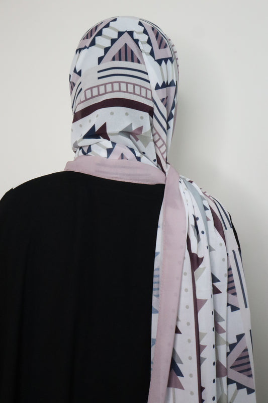 Pink georgette hijab