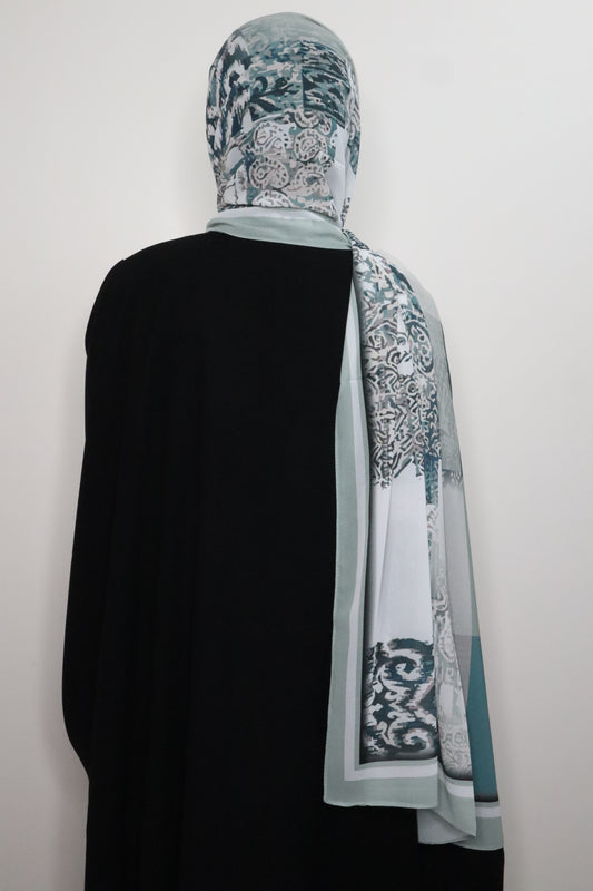 Sea Green georgette Hijab