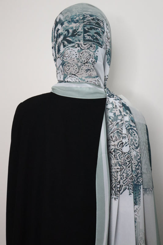 Sea Green georgette Hijab