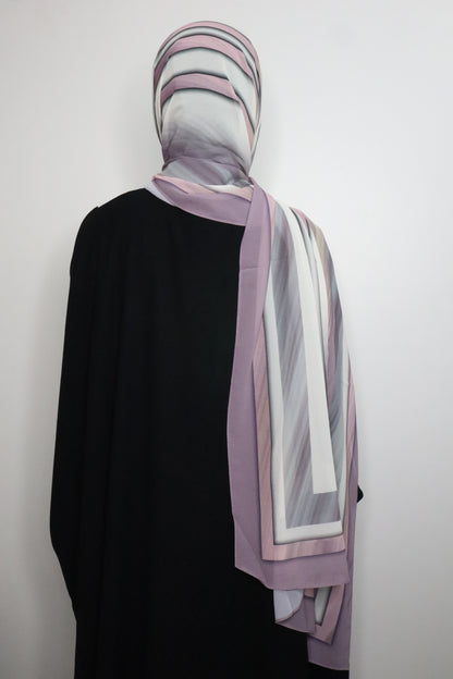 Mauve georgette Hijab