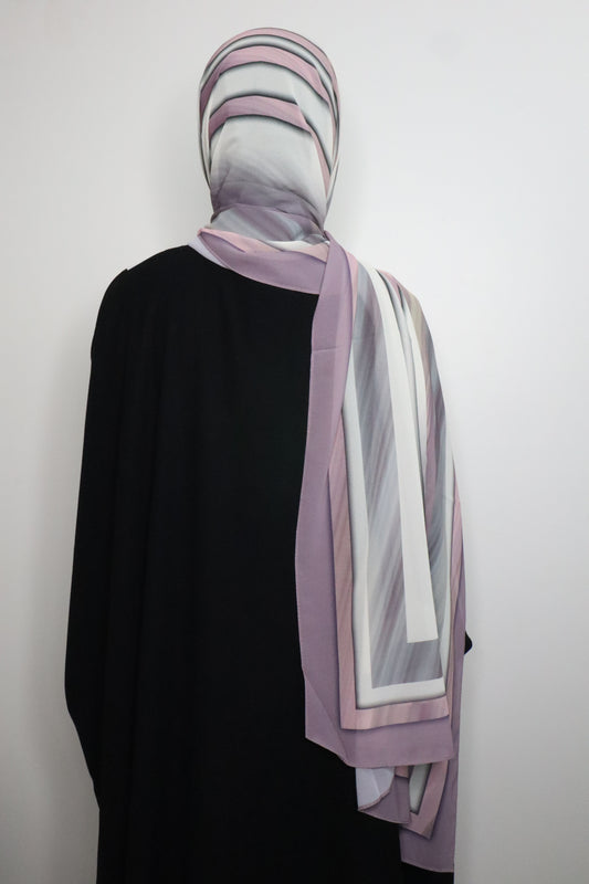 Mauve georgette Hijab