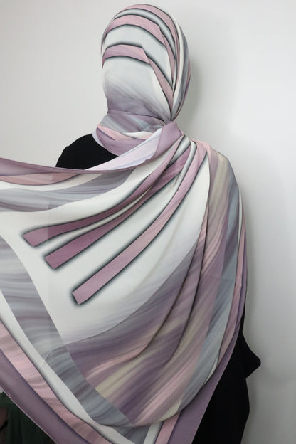 Mauve georgette Hijab