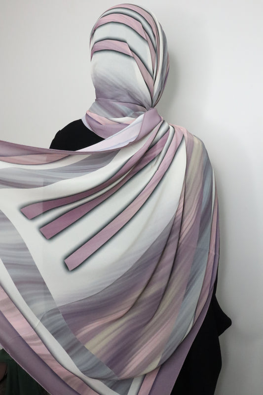Mauve georgette Hijab