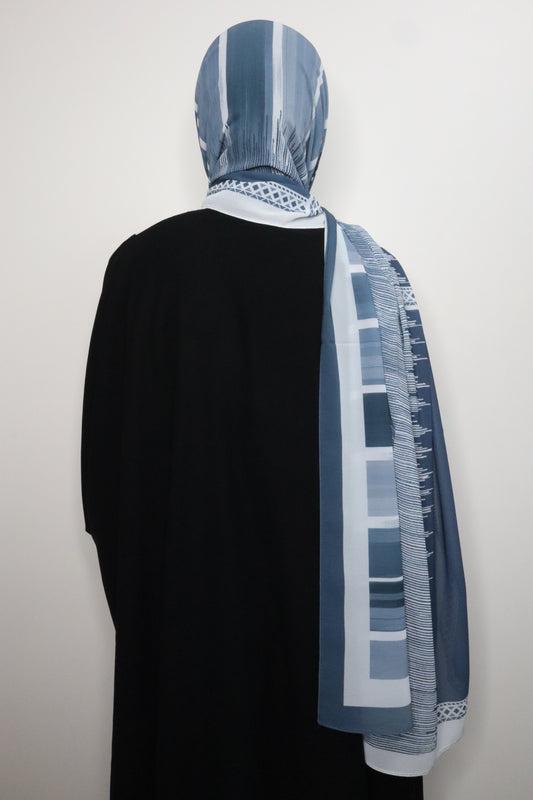Blue georgette hijab