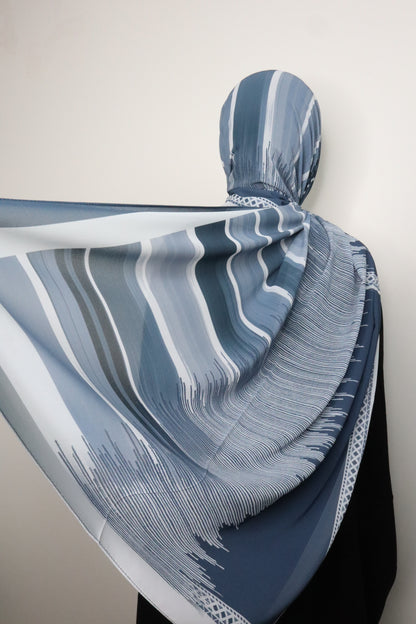 Blue georgette hijab