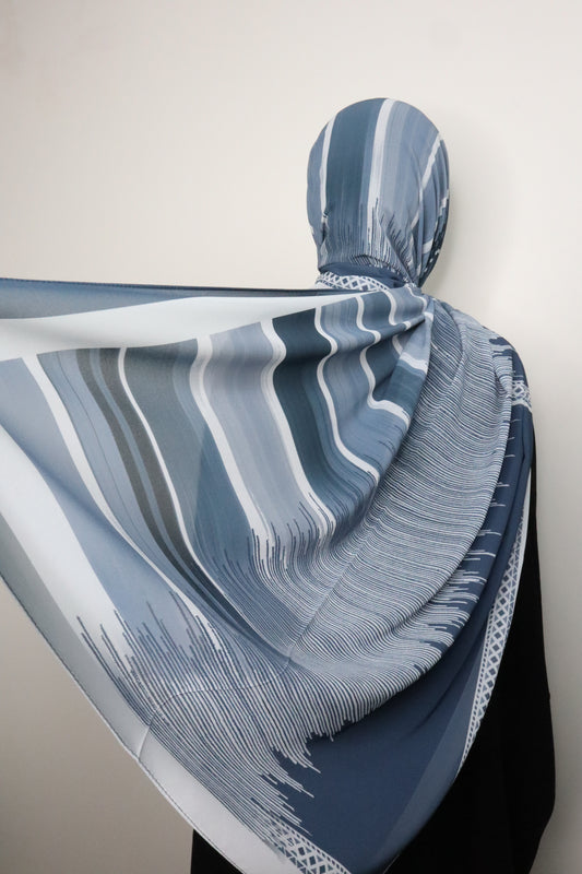 Blue georgette hijab