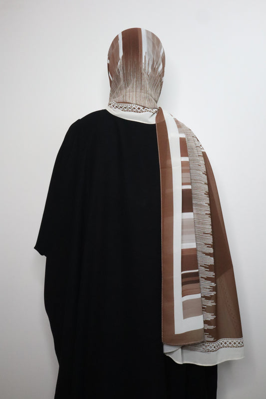 Brown georgette Hijab