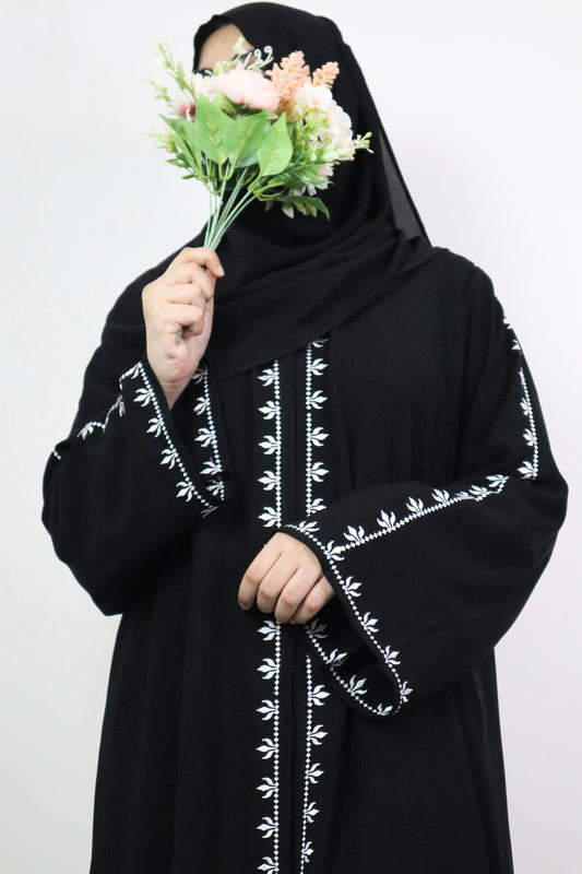 Siyah Elegance Abaya Set