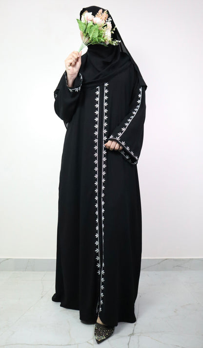 Siyah Elegance Abaya Set