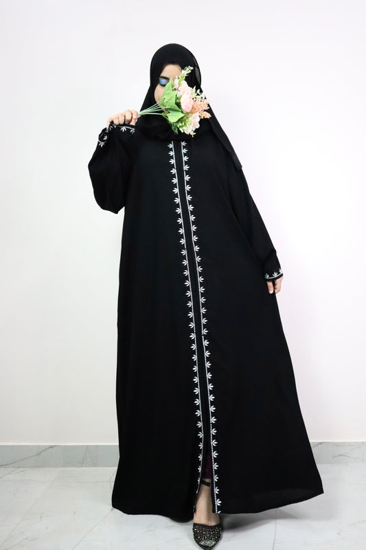 Siyah Elegance Abaya Set