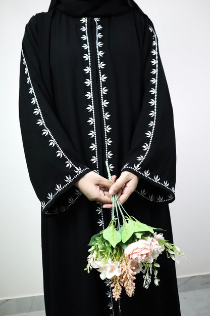 Siyah Elegance Abaya Set