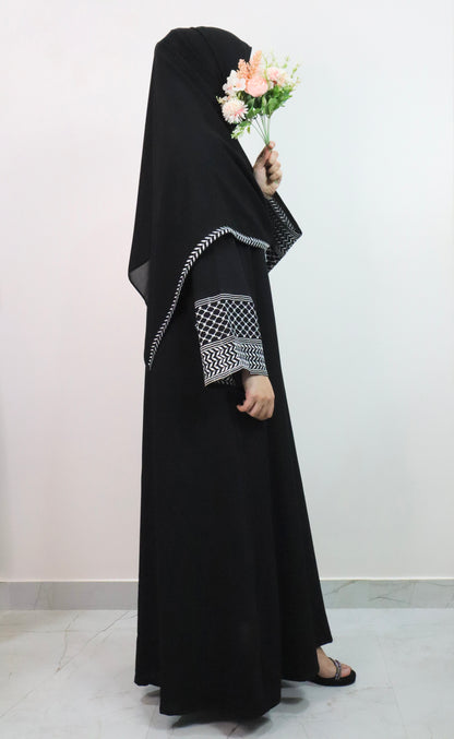 Black Keffiyeh Abaya