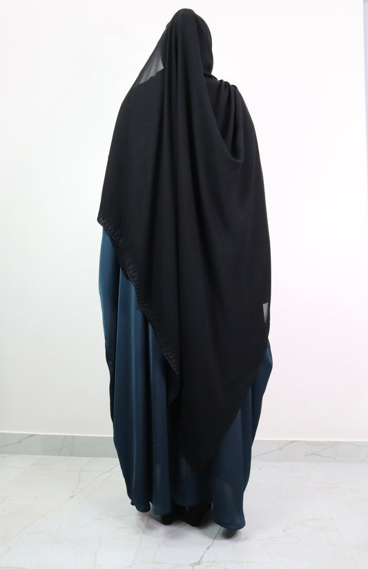 Black Long and Wide Dupatta 2