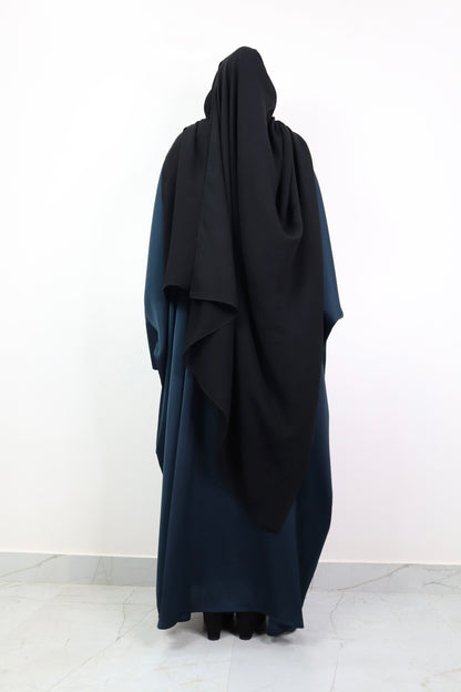 Jet Black Chiffon Shaila for Full Coverage