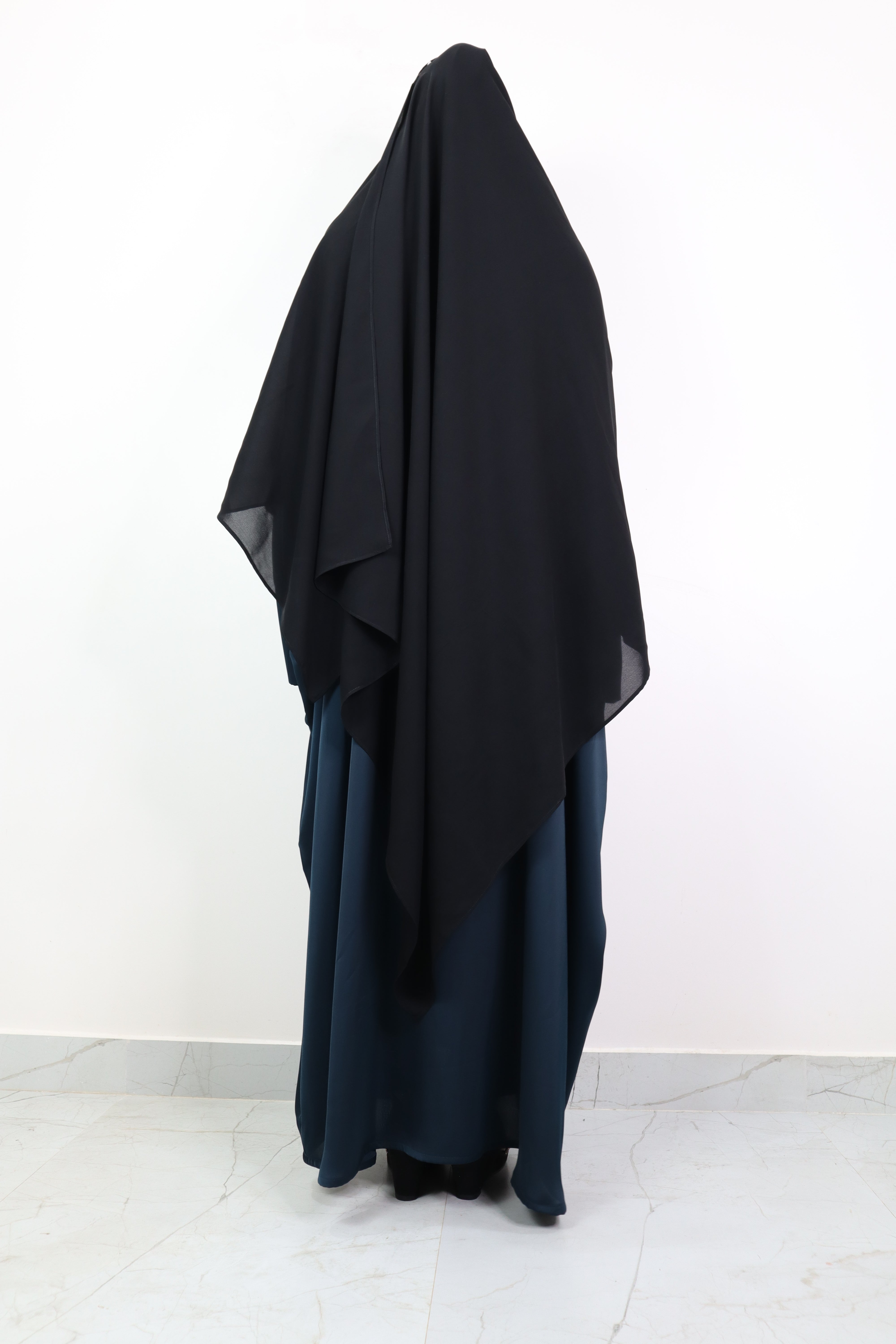Jet Black Chiffon Shaila for Full Coverage