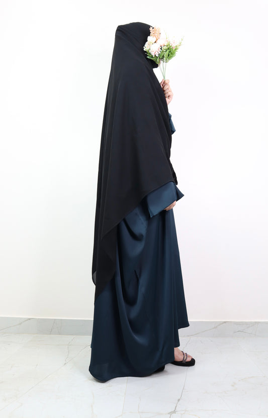 Jet Black Chiffon Shaila for Full Coverage