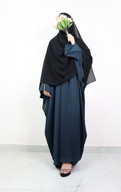 Jet Black Chiffon Shaila for Full Coverage