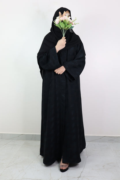 Black Jacquard Abaya