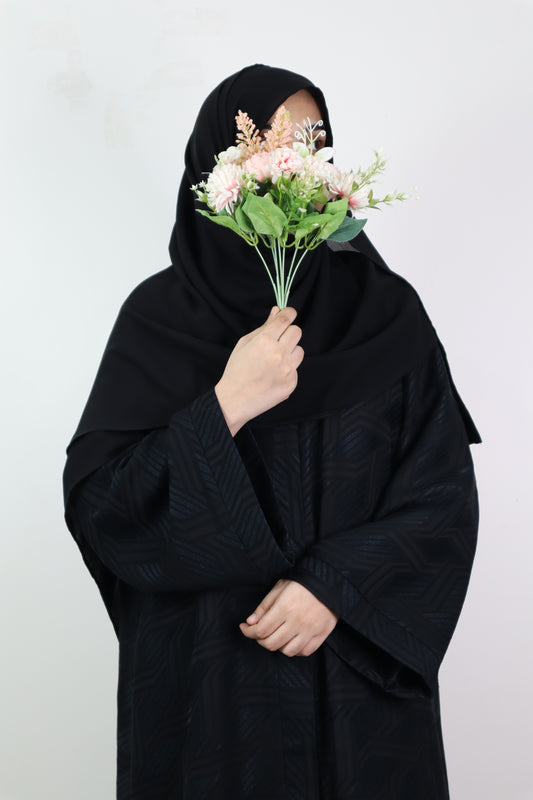 Black Jacquard Abaya