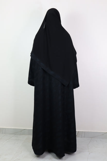 Black Jacquard Abaya
