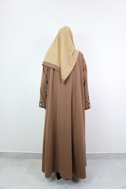 Brown Mehrab Abaya
