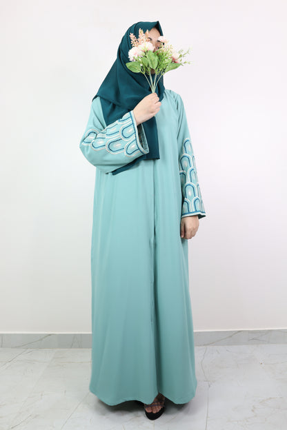 Cyan Mehrab Abaya