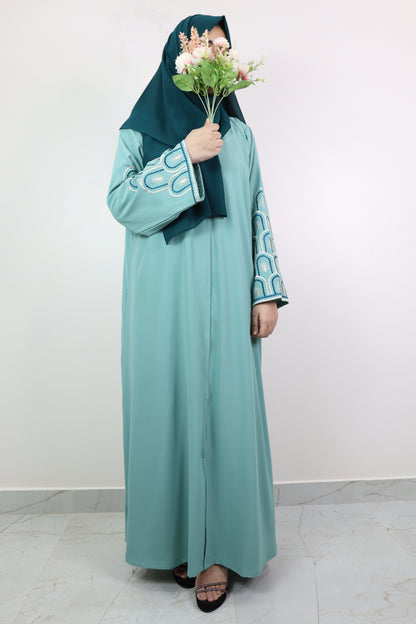 Cyan Mehrab Abaya