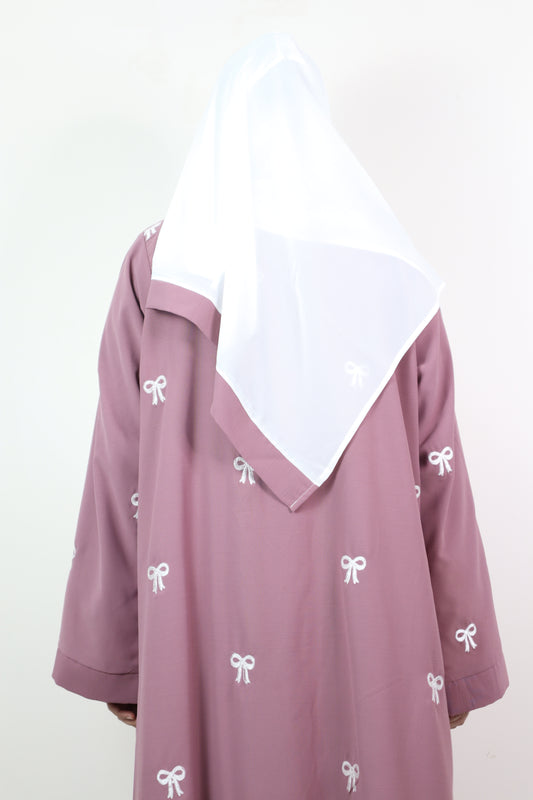 Bow Embroidered Abaya