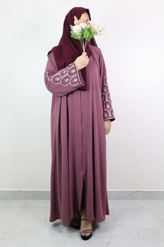 Mauve Mehrab Abaya